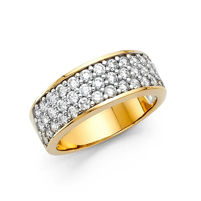 14KY CZ WEDDING BAND (RG79)
