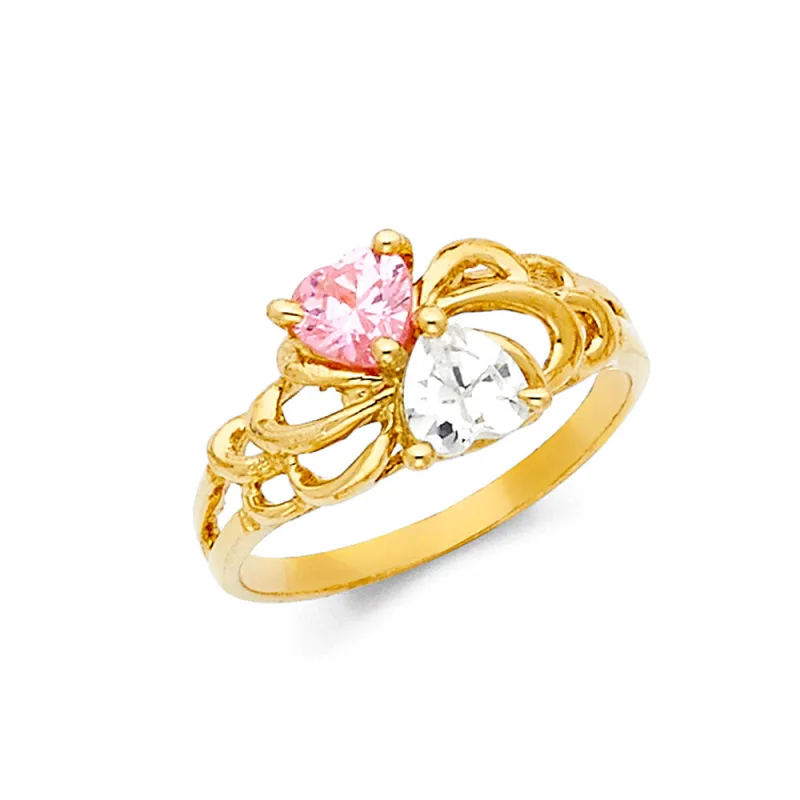 14KY CZ MOTHERS RING