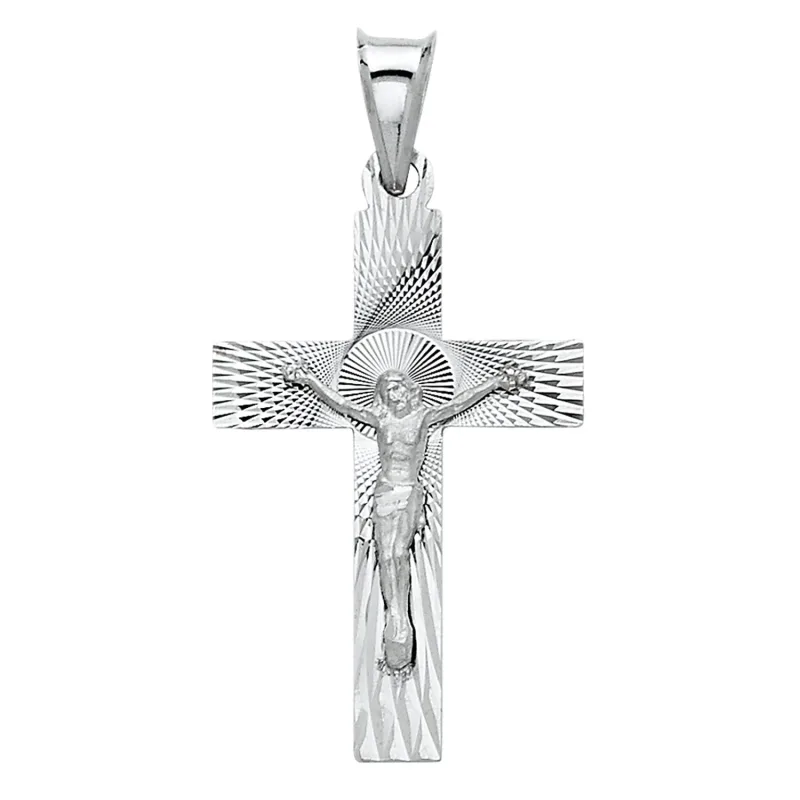 14KW CRUCIFIX STAMP PENDANT