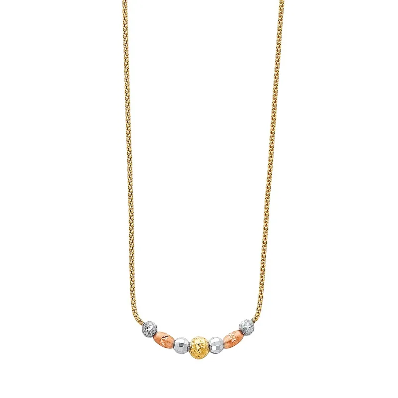 14K 3C LIGHT HANGING NECKLACE (NK73)