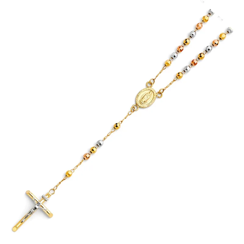 14K 3C 4MM DISCO BALL ROSA-NECK 20