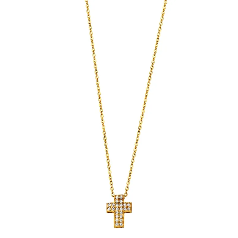 14KY CROSS NECKLACE (NK121)