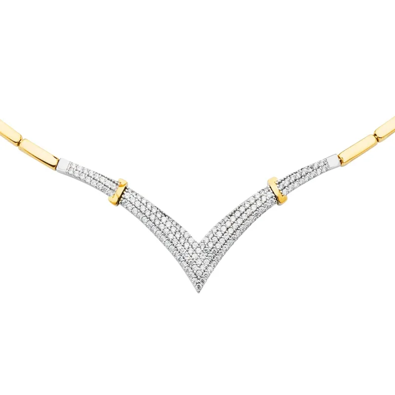 14KY Fancy CZ Necklace / Set