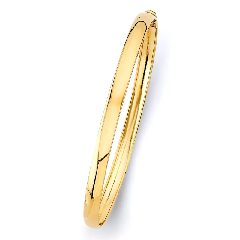 14KY 5mm Plain Flexible Bangle
