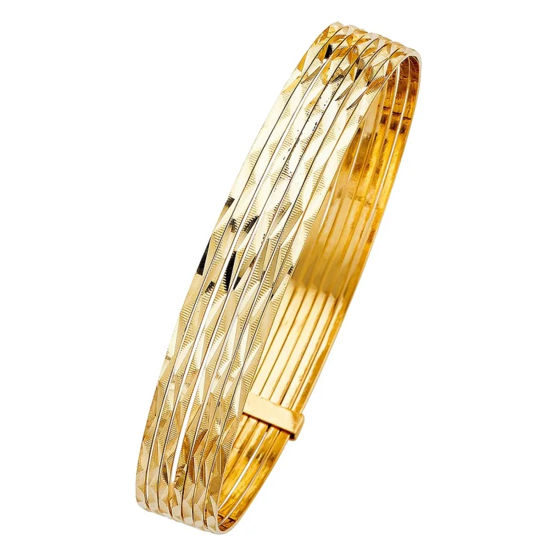 14KY 7Days Solid Bangle