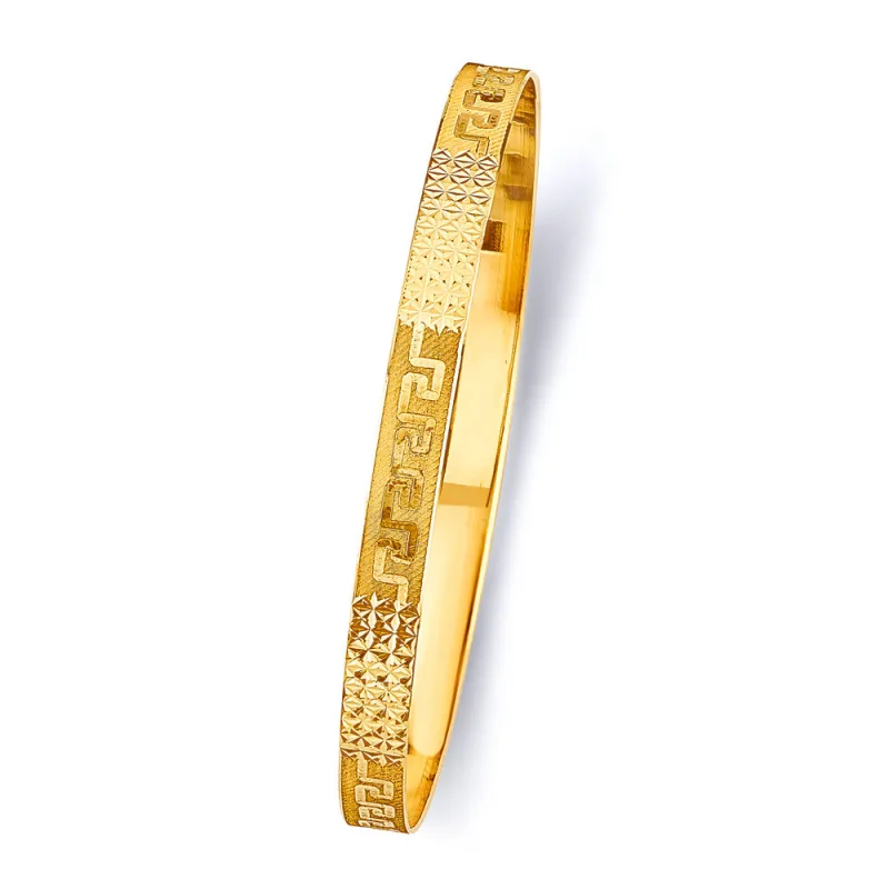 14KY 6mm Solid Bangle