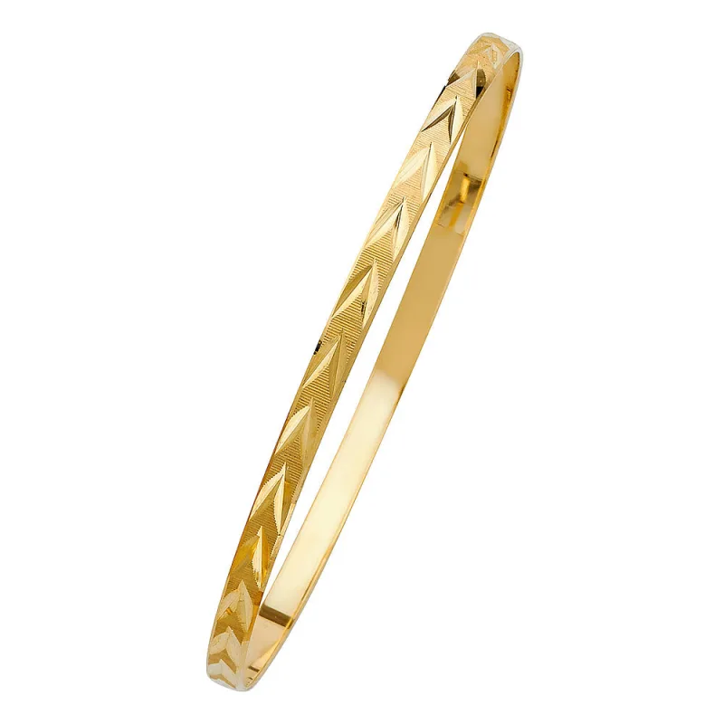 14KY 4mm Solid Bangle