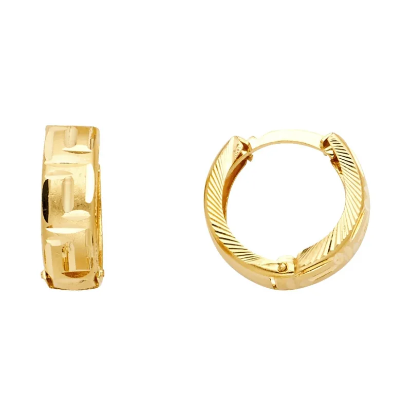 14KY DC STAMP HUGGIES EARRING