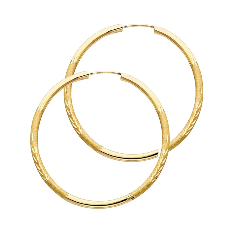 14KY 2MM BUD DC ENDLESS HOOP (30MM)