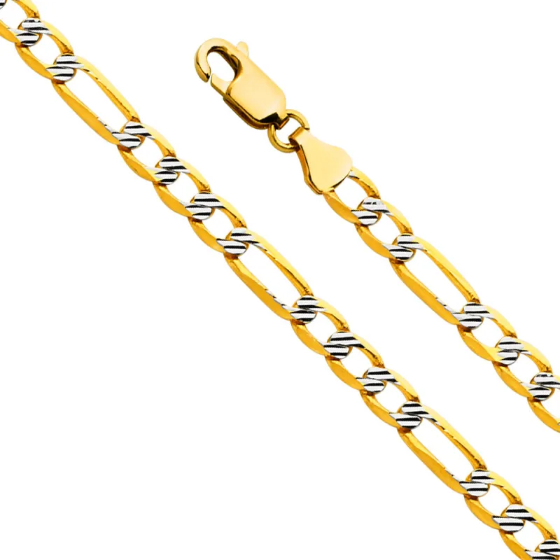 14K 2T 4.7mm Fig 3+1 Fancy WP 120