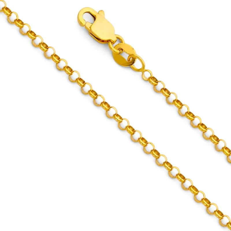 14KY 2.1MM ROUND ROLO CHAIN