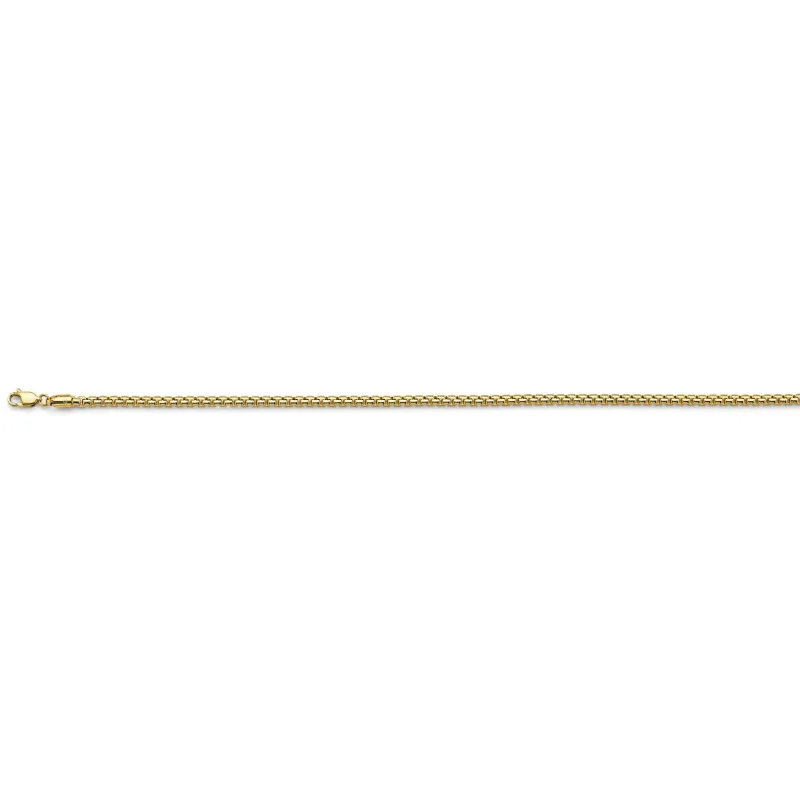14KY 2.7mm Hol-Round Box Chain