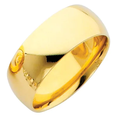 14KY 8MM COMFORT FIT WED BD