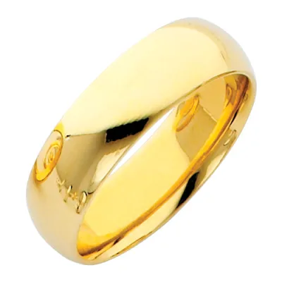 14KY 6MM COMFORT FIT WED BD
