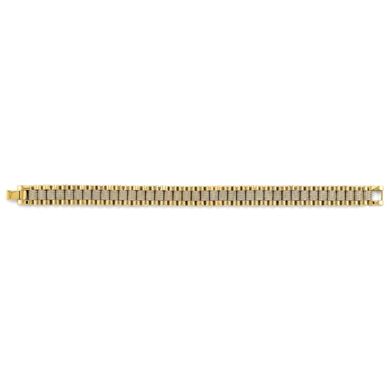 14KY Fancy Rolex Type CZ Bracelet