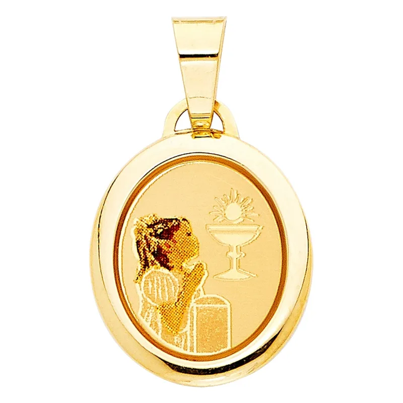 14KY FIRST COMMUNION PIC MEDAL GIRL