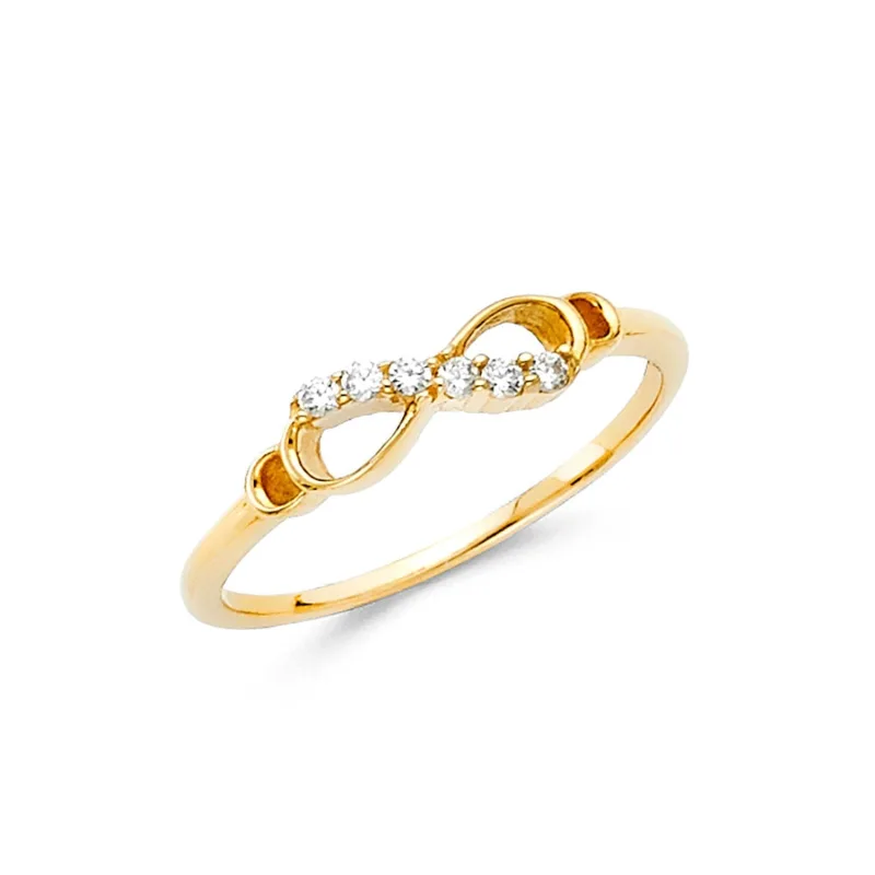 14KY CZ INFINITY RING (RG322)
