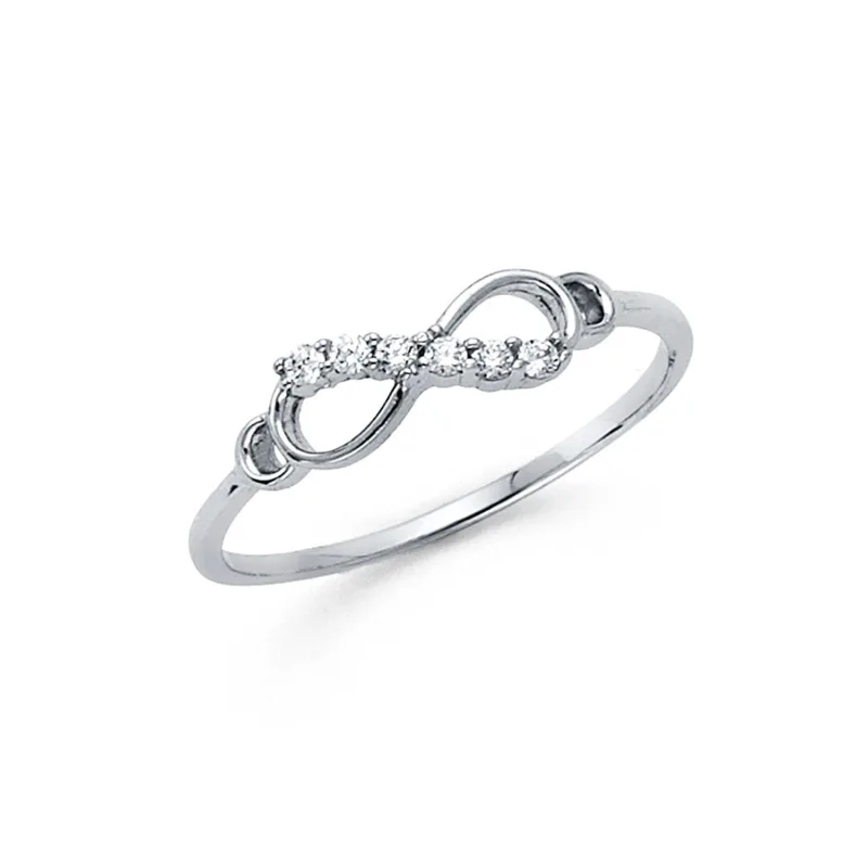 14KW CZ INFINITY RING (RG302)