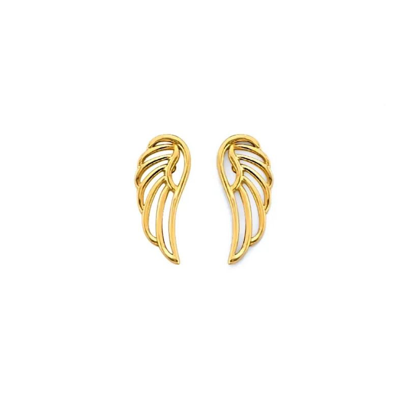 14KY Wing Push Back Earring