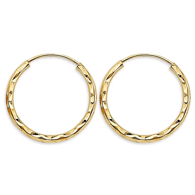 14KY 1.8mm Shiny D.C. Endless Hoop (20mm)