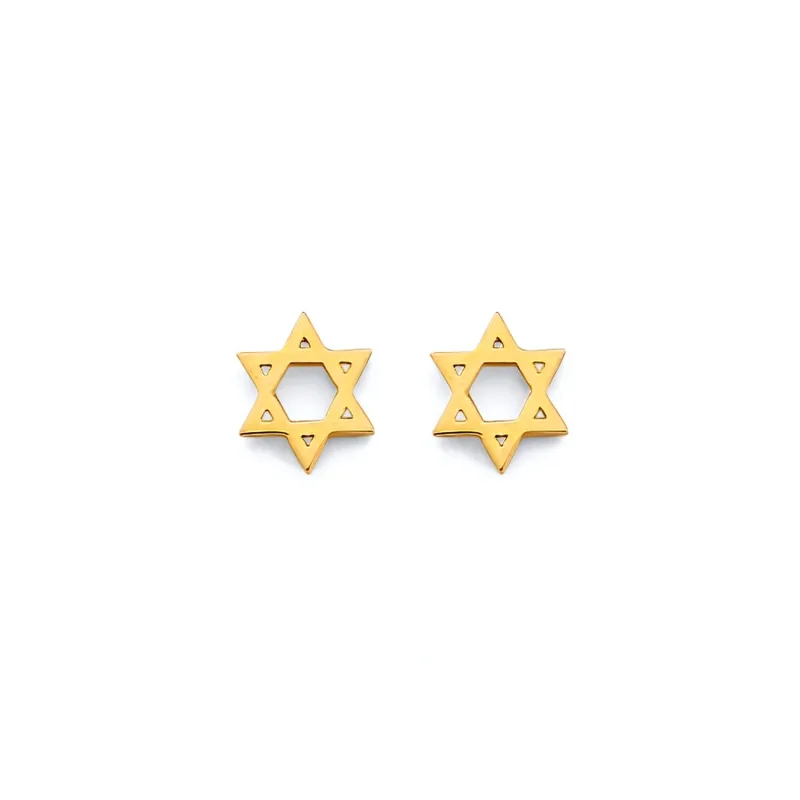 14KY Star of David Push Back Earring