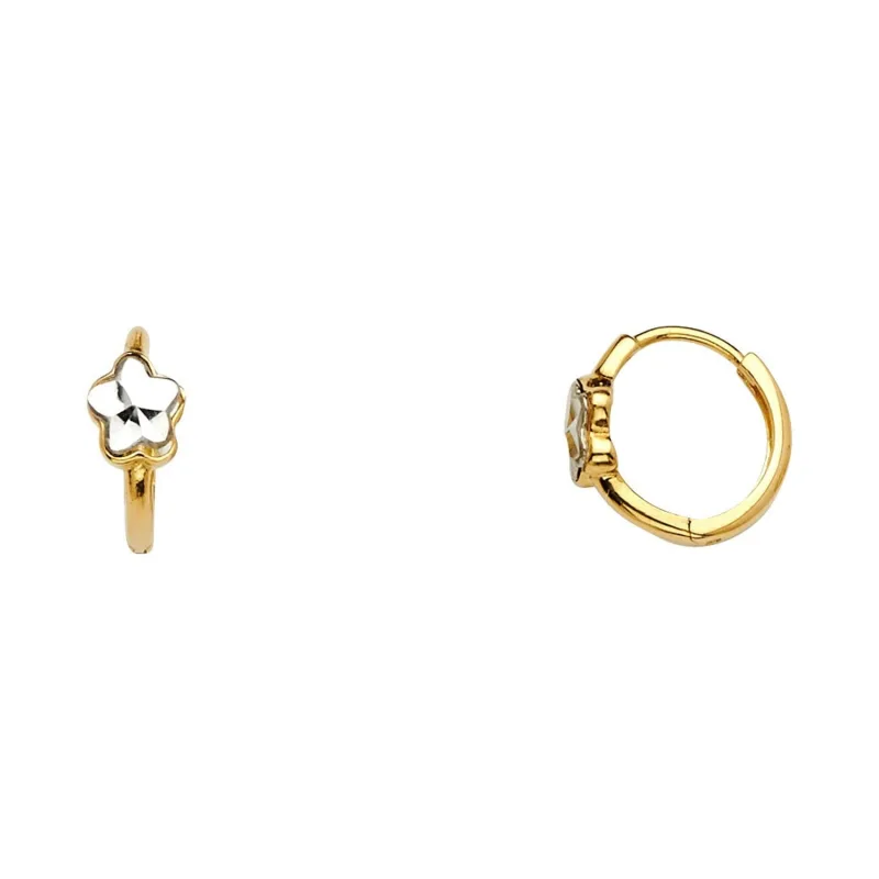 14K 2T FLOWER HUGGIES