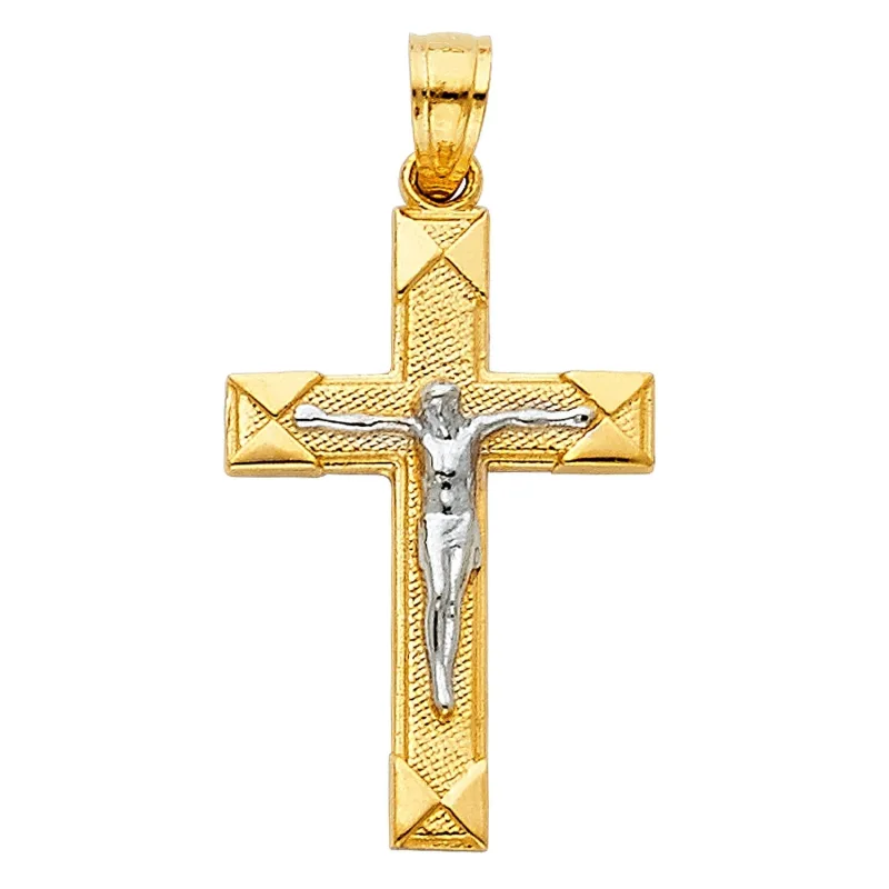 14K 2T CRUCIFIX PENDANT(15X30MM)
