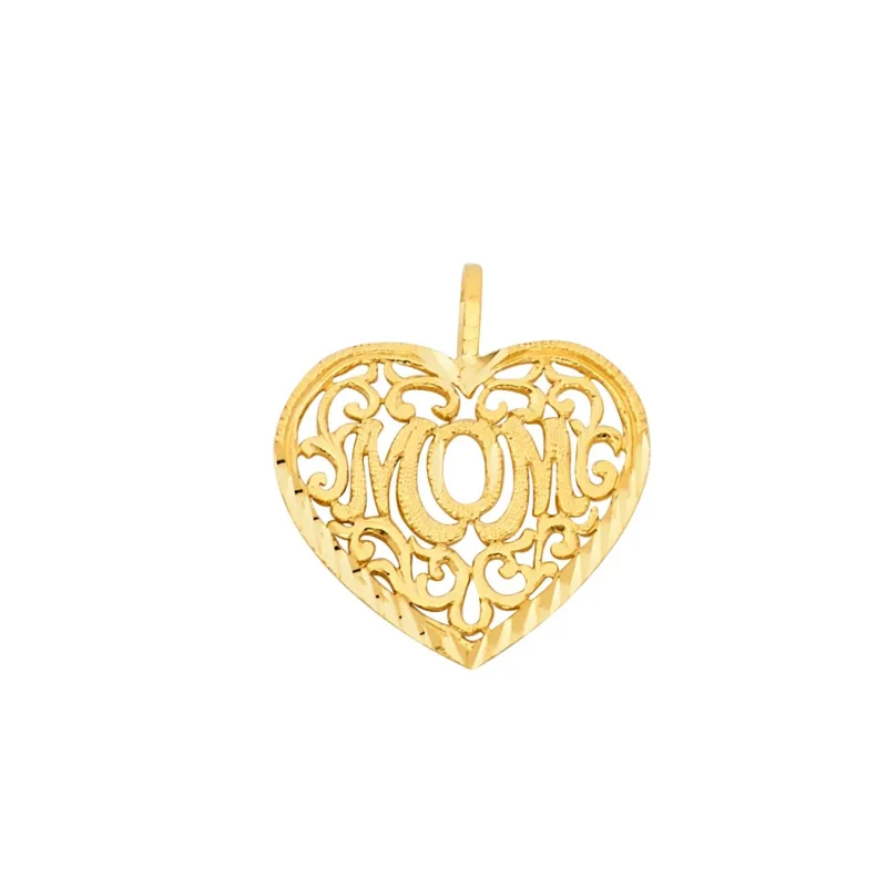 14KY MOM HEART PENDANT