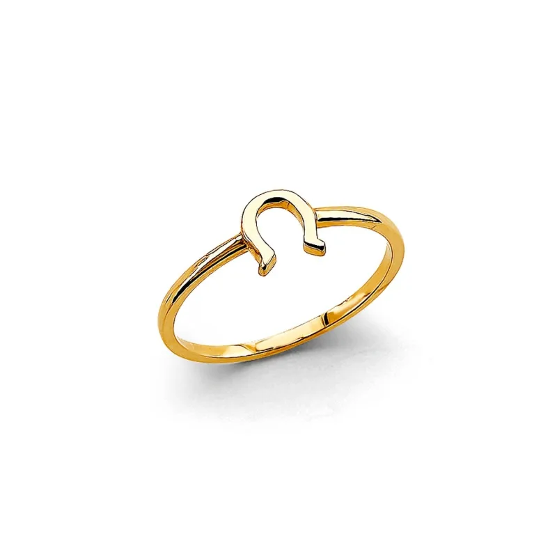 14KY Horseshoe Ring