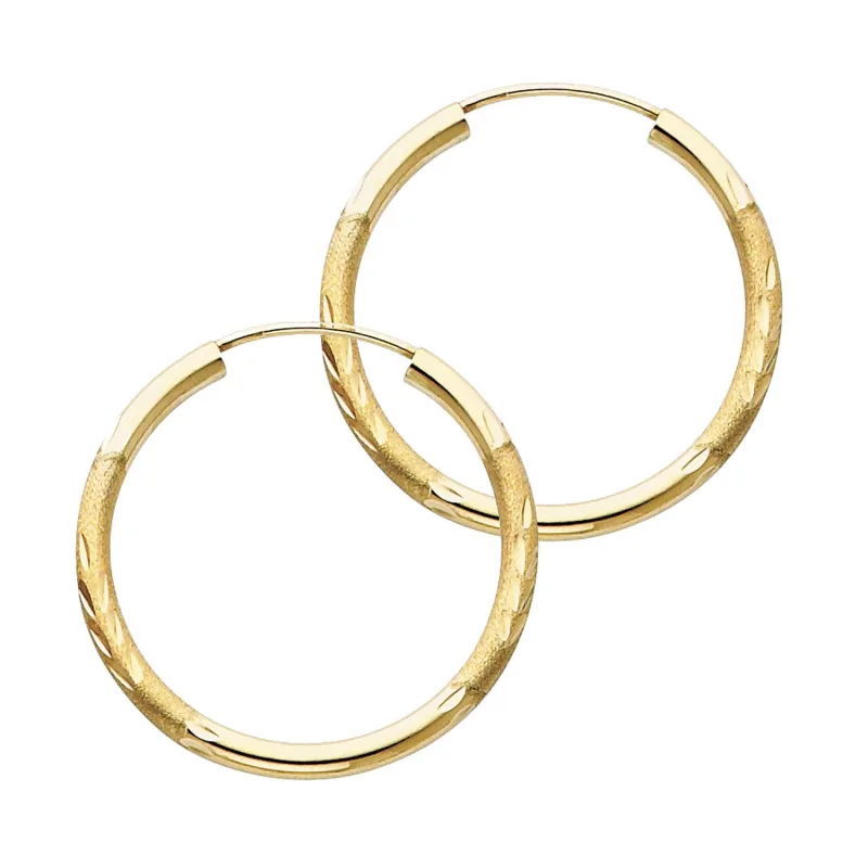 14KY 2MM BUD DC ENDLESS HOOP (25MM)