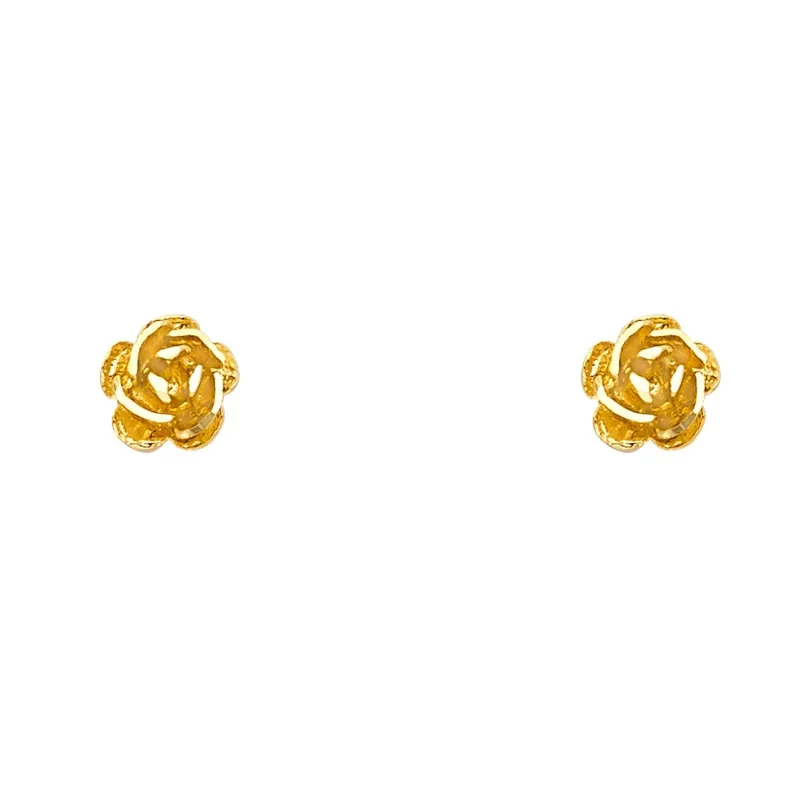 14KY SM FLOWER POST EAR