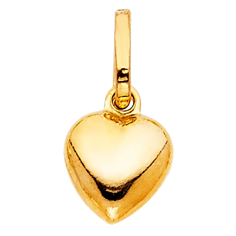 14KY HOLLOW HEART PENDANT (PT446)