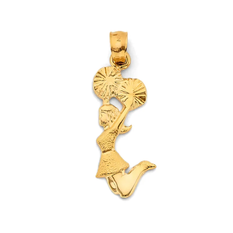 14KY Cheerleader Pendant