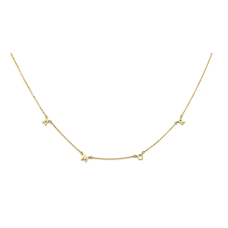 14KY A-M-O-R Necklace