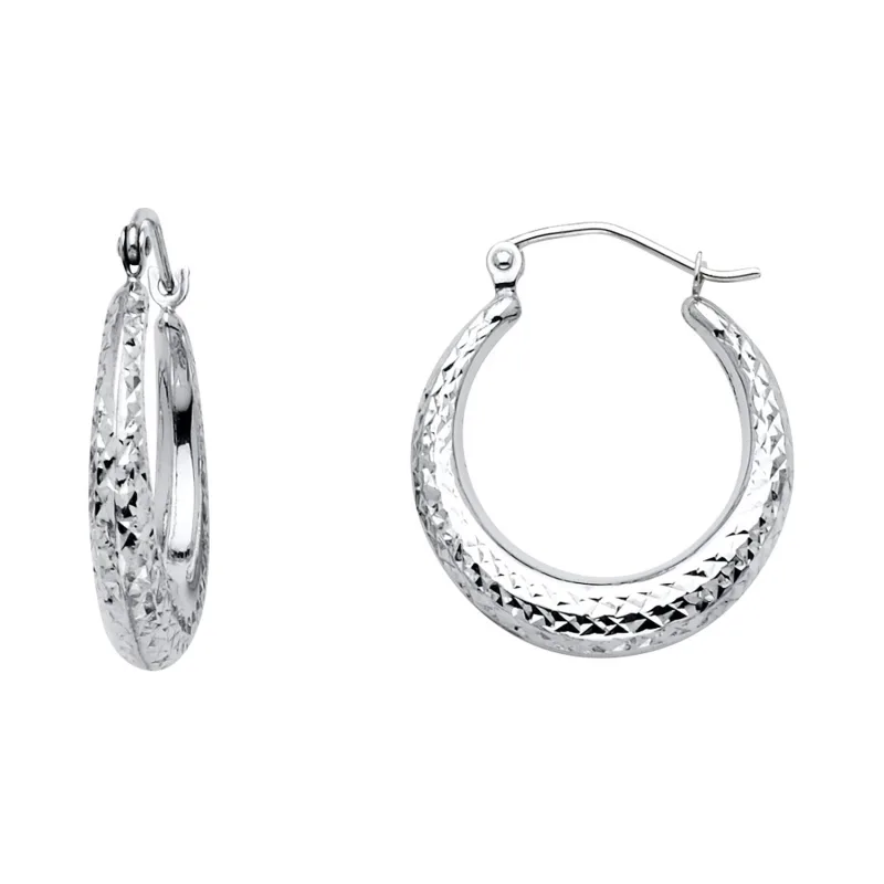 14KW DC MOON SHAPE HOOP EAR (20MM)